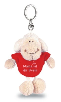Nici 31552 Schlüsselanhänger Schaf Weiß T-Shirt Rot "Mama Ist Die Beste" Ca 10cm