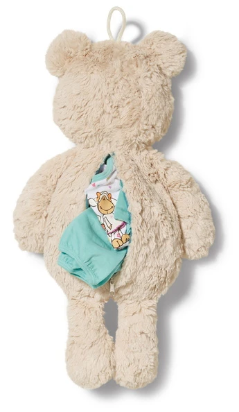 Nici 39097 Nici Pyjama-Tasche Bär Beige Figürlich Classic Bear Mit Aufhängeband – Bild 2