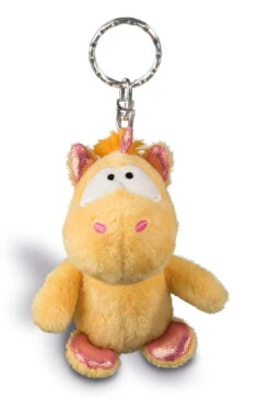 Nici 41125 Schlüsselanhänger Gelbes Einhorn Ca 10cm Plüsch Theodor & Friends
