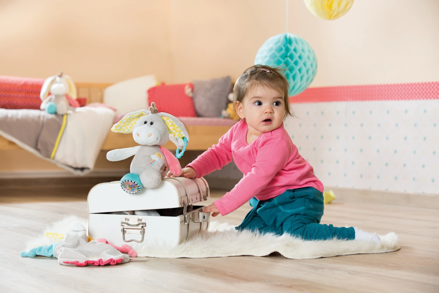 Nici 42076 Activity Schmusetier Esel Muli Ca 23cm Plüsch Kuscheltier 3m+ – Bild 2