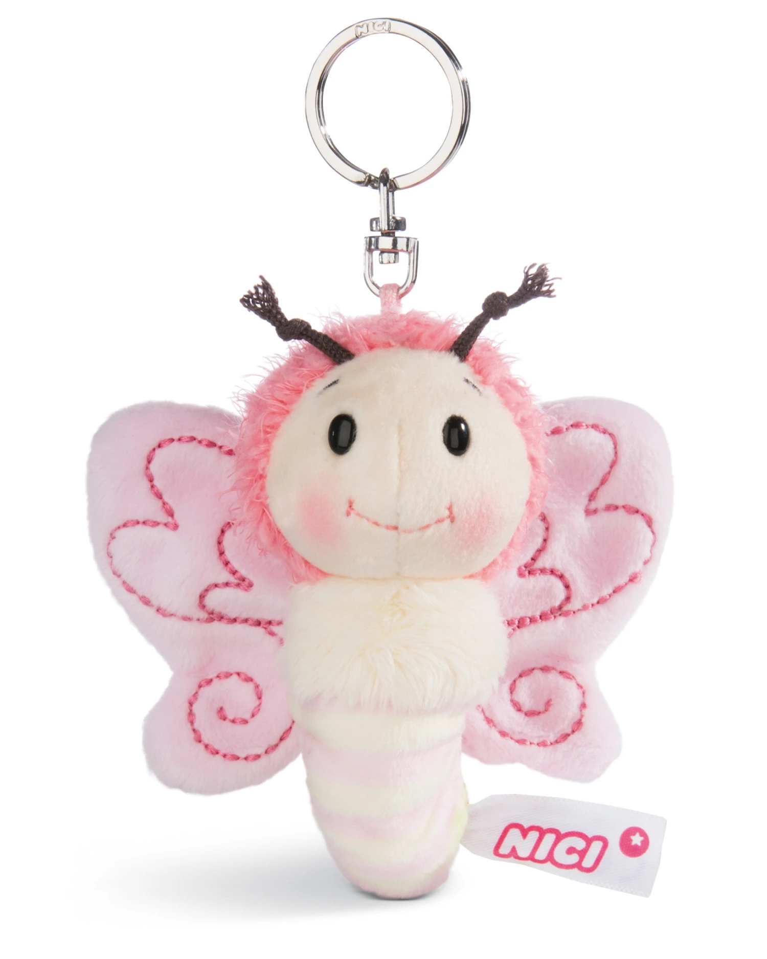 Nici 44931 Schlüsselanhänger Schmetterling Ca 10cm Plüsch Hello Spring - Rosa