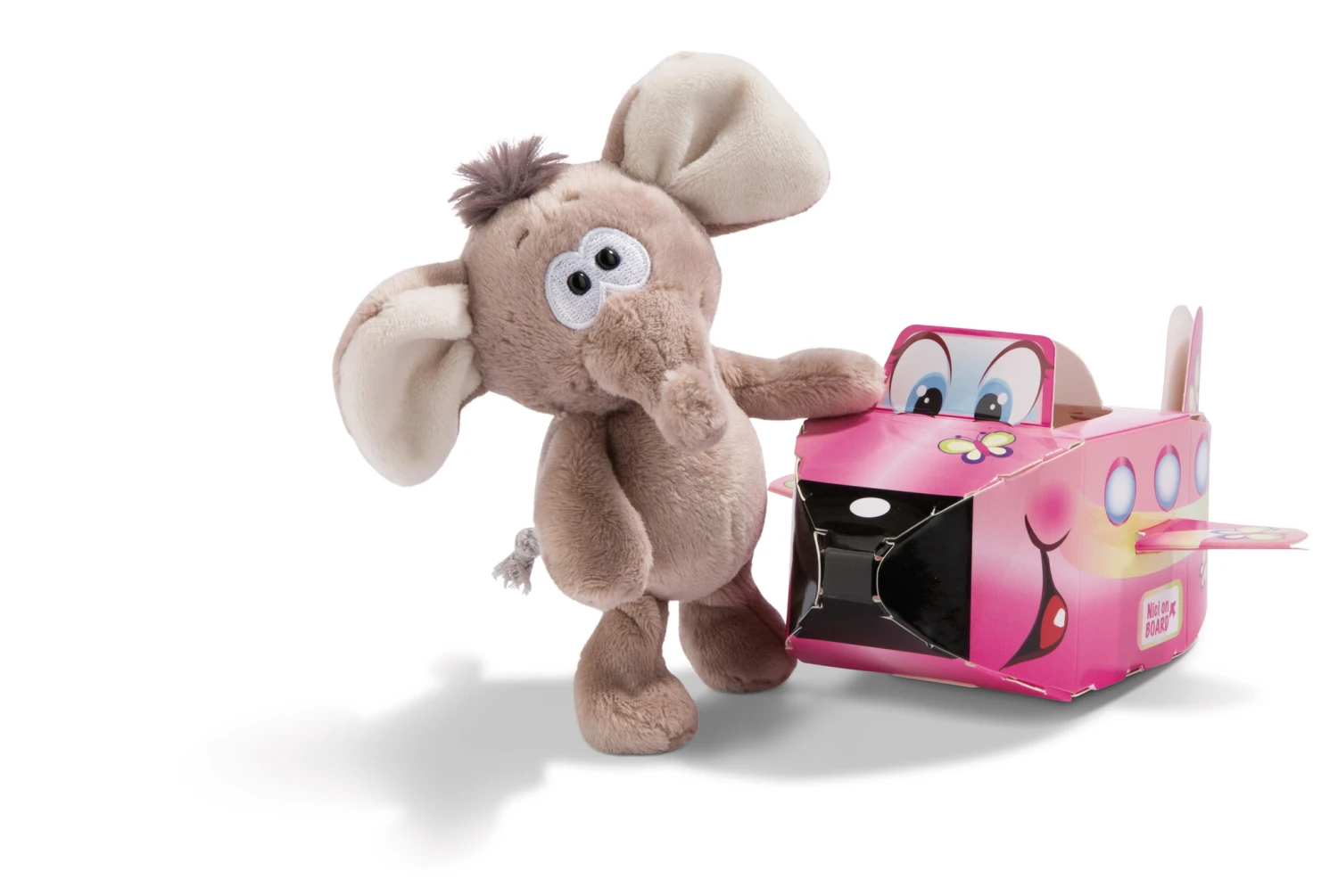 Nici 45003 Nici On Board Mit Geschenkverpackung Elefant Flugzeug 15cm Plüsch – Bild 2