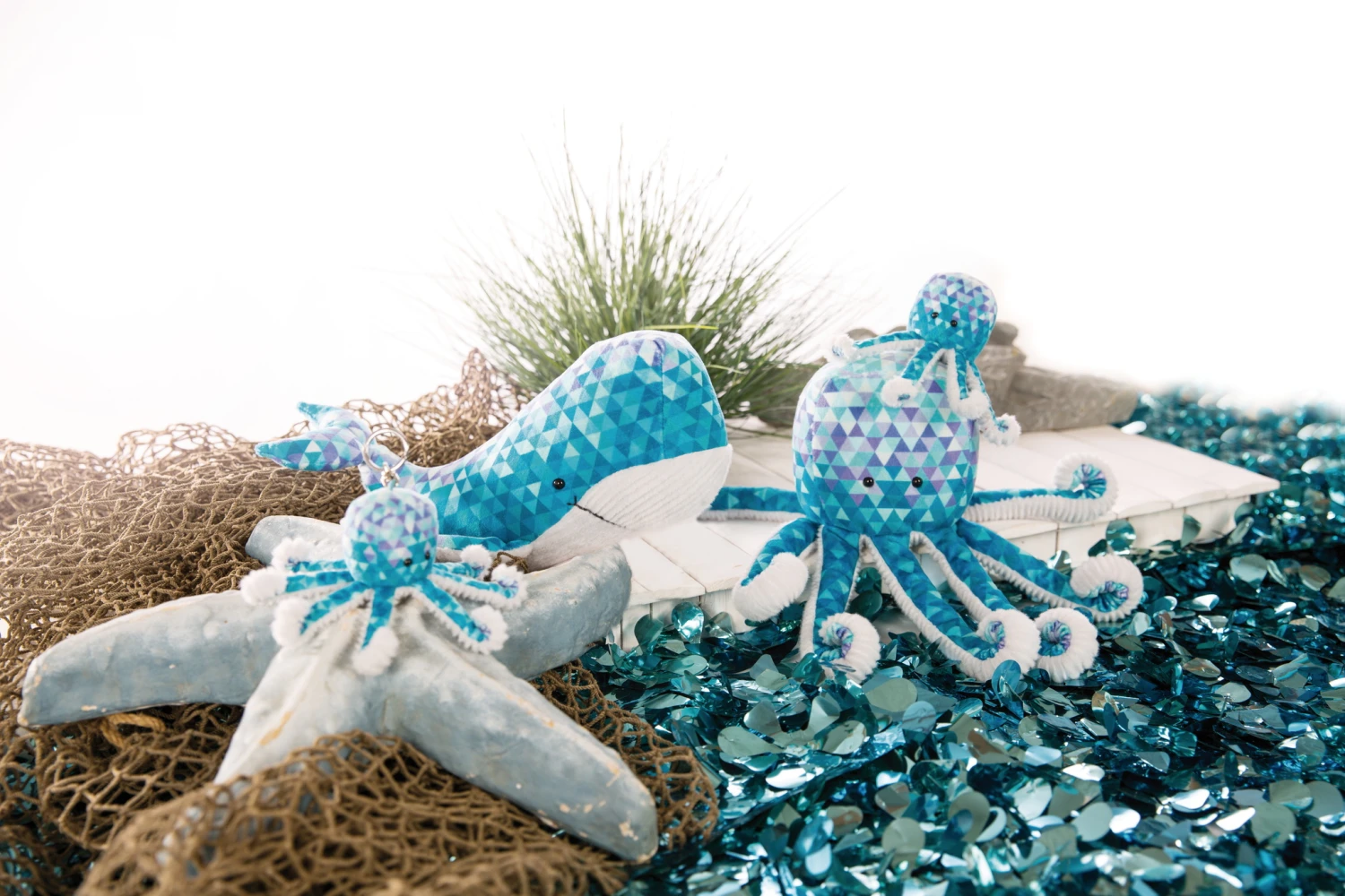 Nici 47431 MagNICI Wal 12cm Atlantic Friends Plüsch Polygondruck Magnetfigur – Bild 2