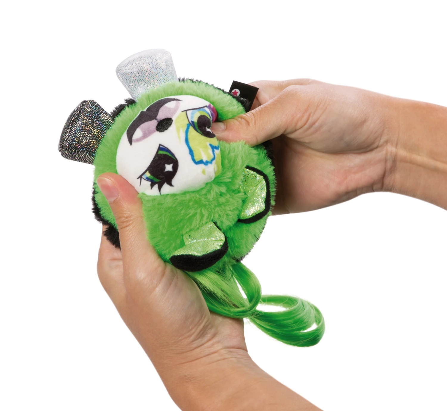 Nici 47907 Pixidoos Pets 2-in-1 Wendeplüsch Hund Bonbi 12cm Grün-schwarz Plüsch – Bild 5