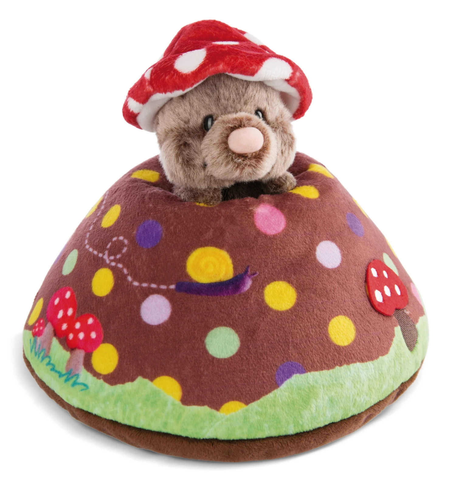 Nici 48210 Spielkissen Maulwurf & Erdhügel 23x19cm Forest Friends GREEN Plüsch – Bild 2