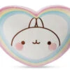 Nici 48228 Kissen Herzförmig Molang Regenbogenherz 40x30cm Stretch-Plüsch Kawaii