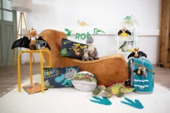 Nici 48820 Kissen Dinosaurier Fossily Wendeplüsch Glow In The Dark 32x26cm GREEN