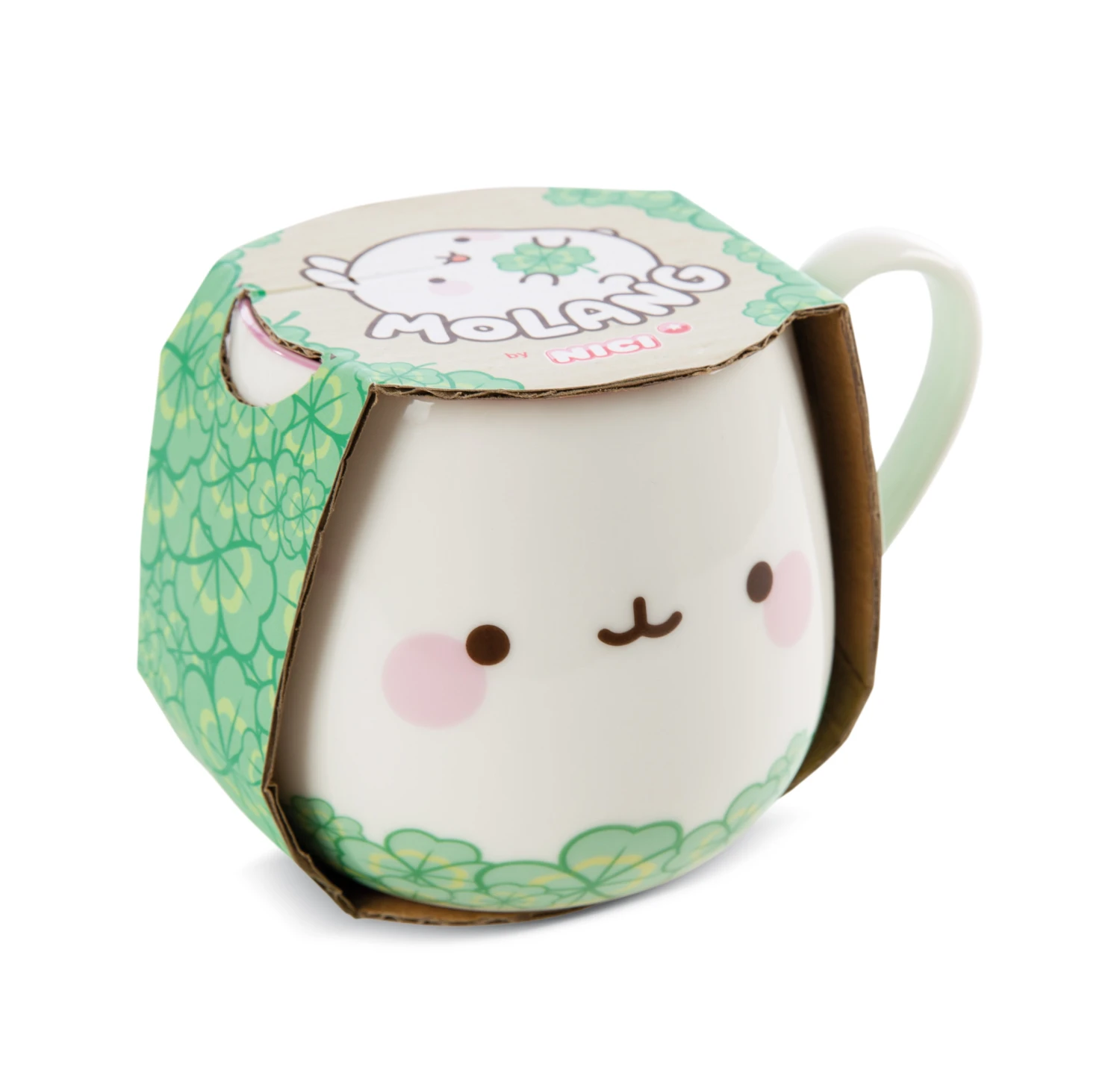 Nici 48881 Tasse Molang Mit Kleeblatt +Geschenkverpackung Porzellan 400ml Kawaii