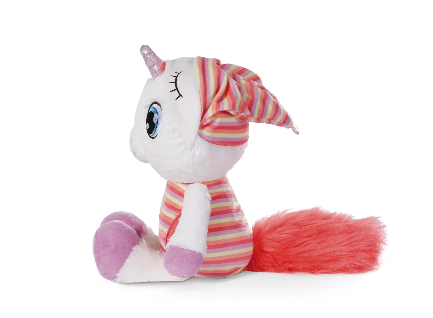 Nici 48884 Schlafmützen Einhorn Myala Weiß-rot 22cm Plüsch Kuscheltier – Bild 5